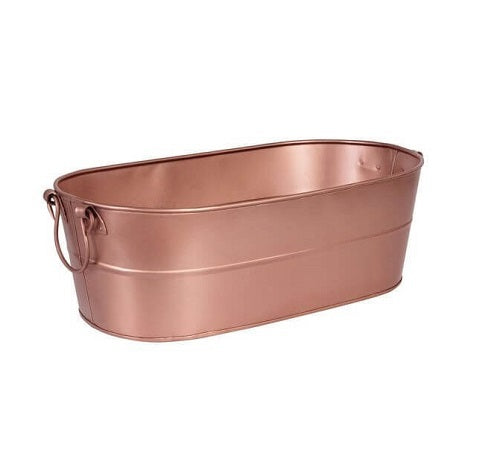 J. Brooklyn Oval Beverage/Drinks Tub- Satin Copper Finish.